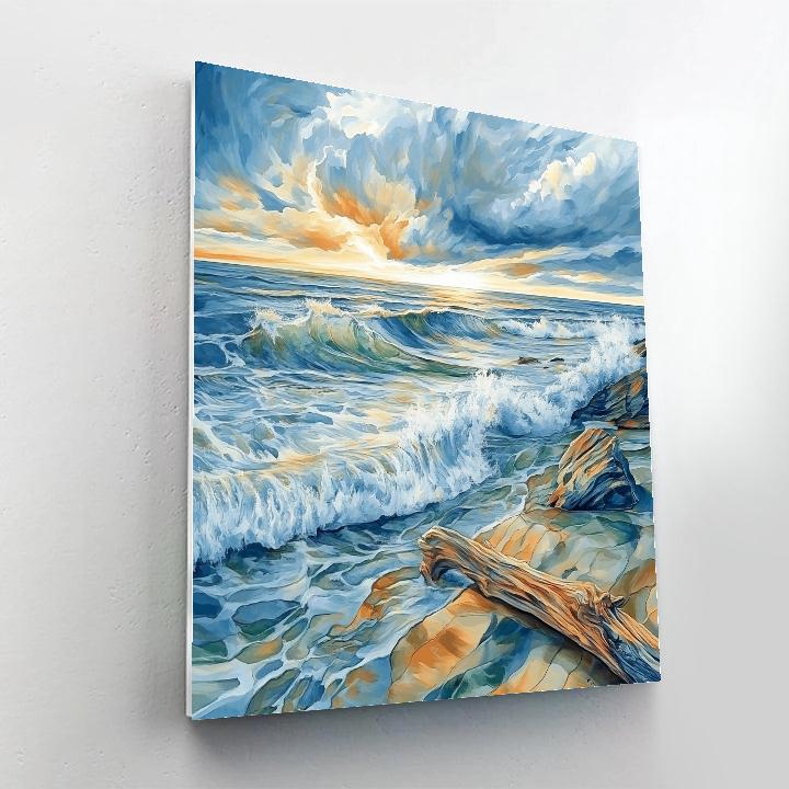 Emily Carr Inspired Stormbound Coastline paint by numbers