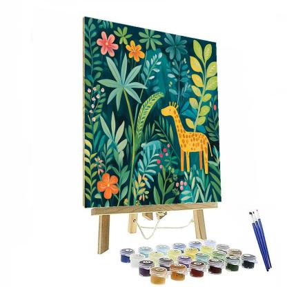 Henri Rousseau Inspired Jungle Picnic Number painting