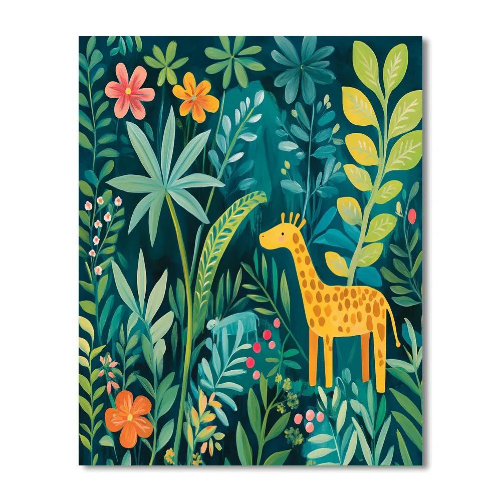 Henri Rousseau Inspired Jungle Picnic Number painting