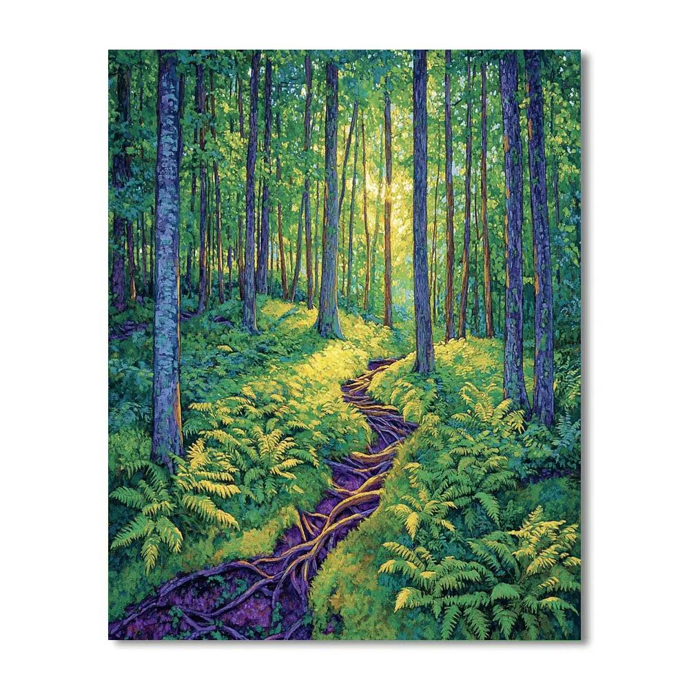Emily Carr Inspired Hidden Grove Of Light Paint by numbers art
