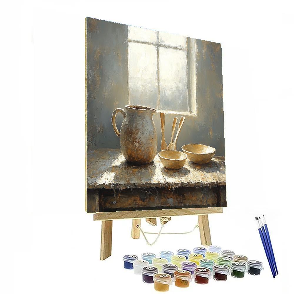 Diego Velázquez Inspired Clay Pitchers And Cooking Ladles Paint by numbers art