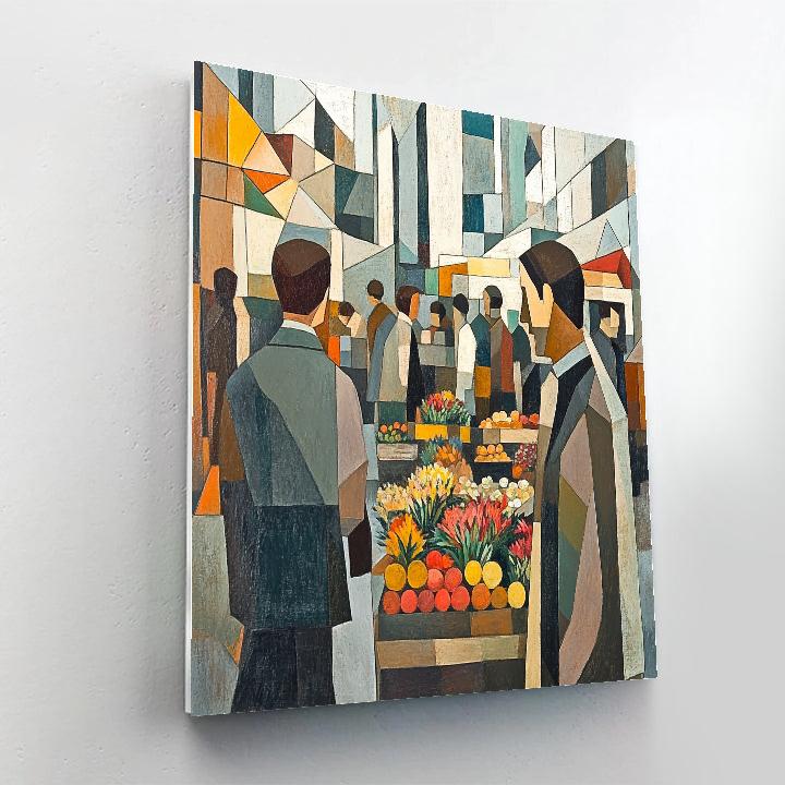 Picasso Inspired Abstract Market Painting by numbers kit