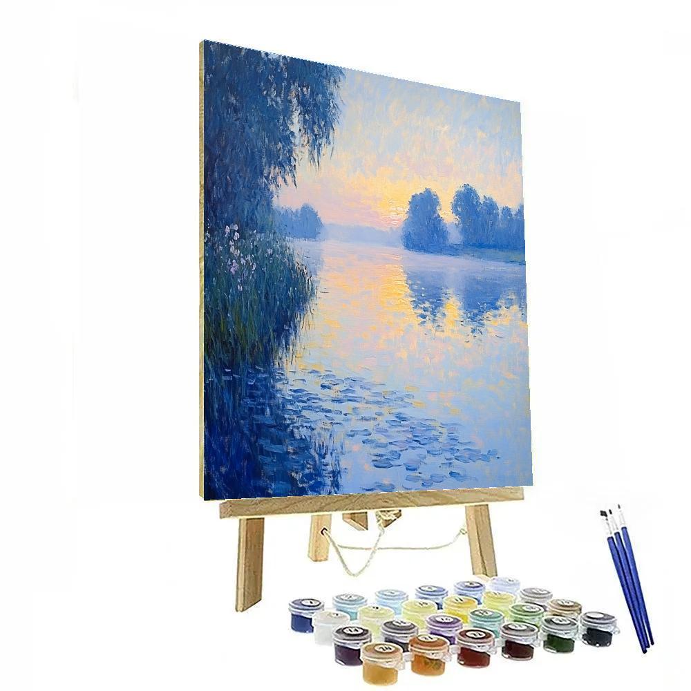 Monet Inspired Sunrise Over Lake Painting by numbers kit