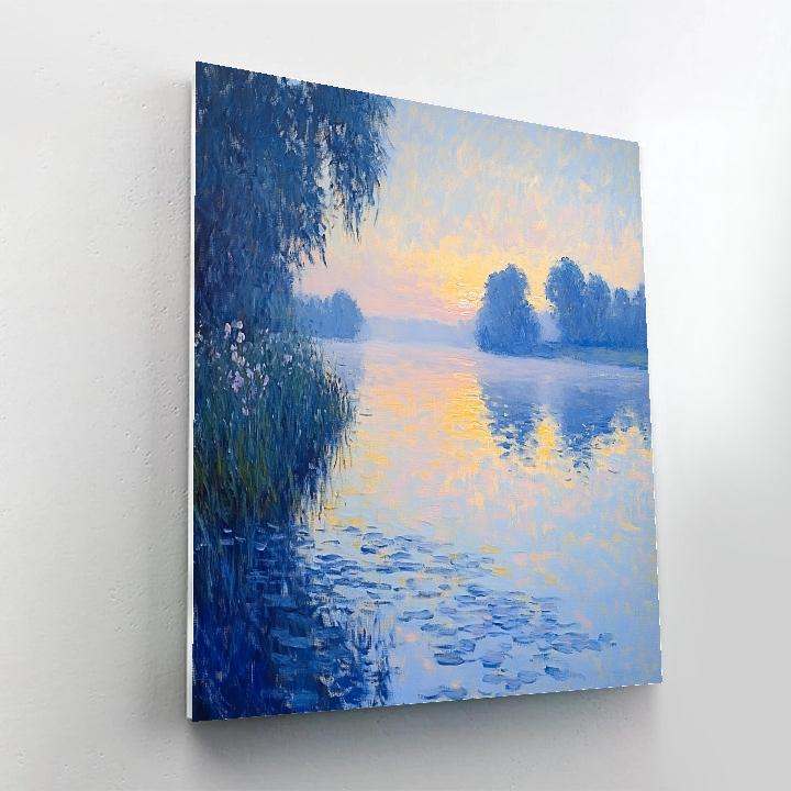 Monet Inspired Sunrise Over Lake Painting by numbers kit