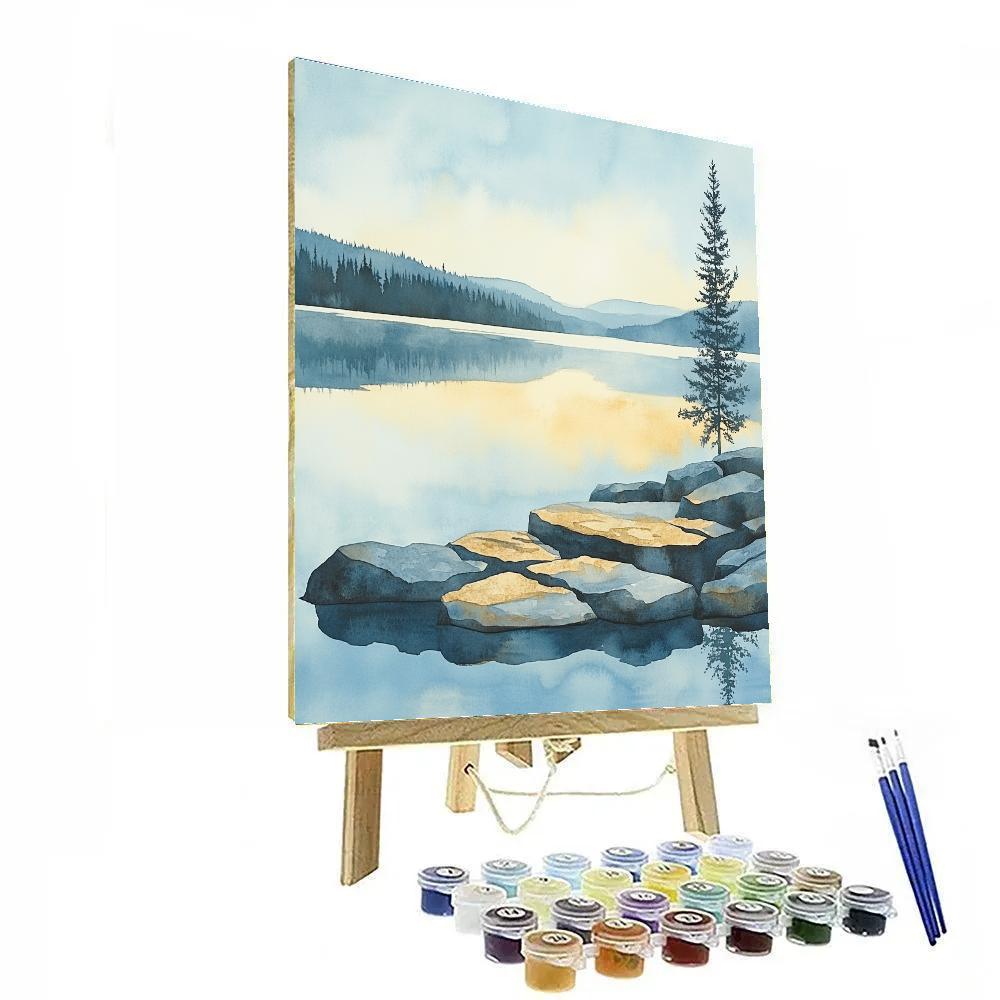Franklin Carmichael Inspired Crystal Lake At Dawn painting number kit
