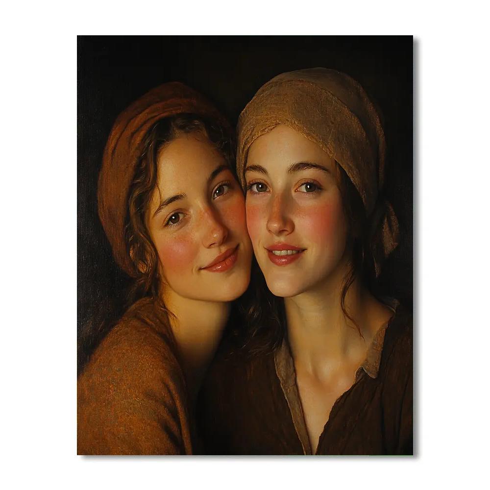 Rembrandt Inspired Portrait Of Friendship Number painting