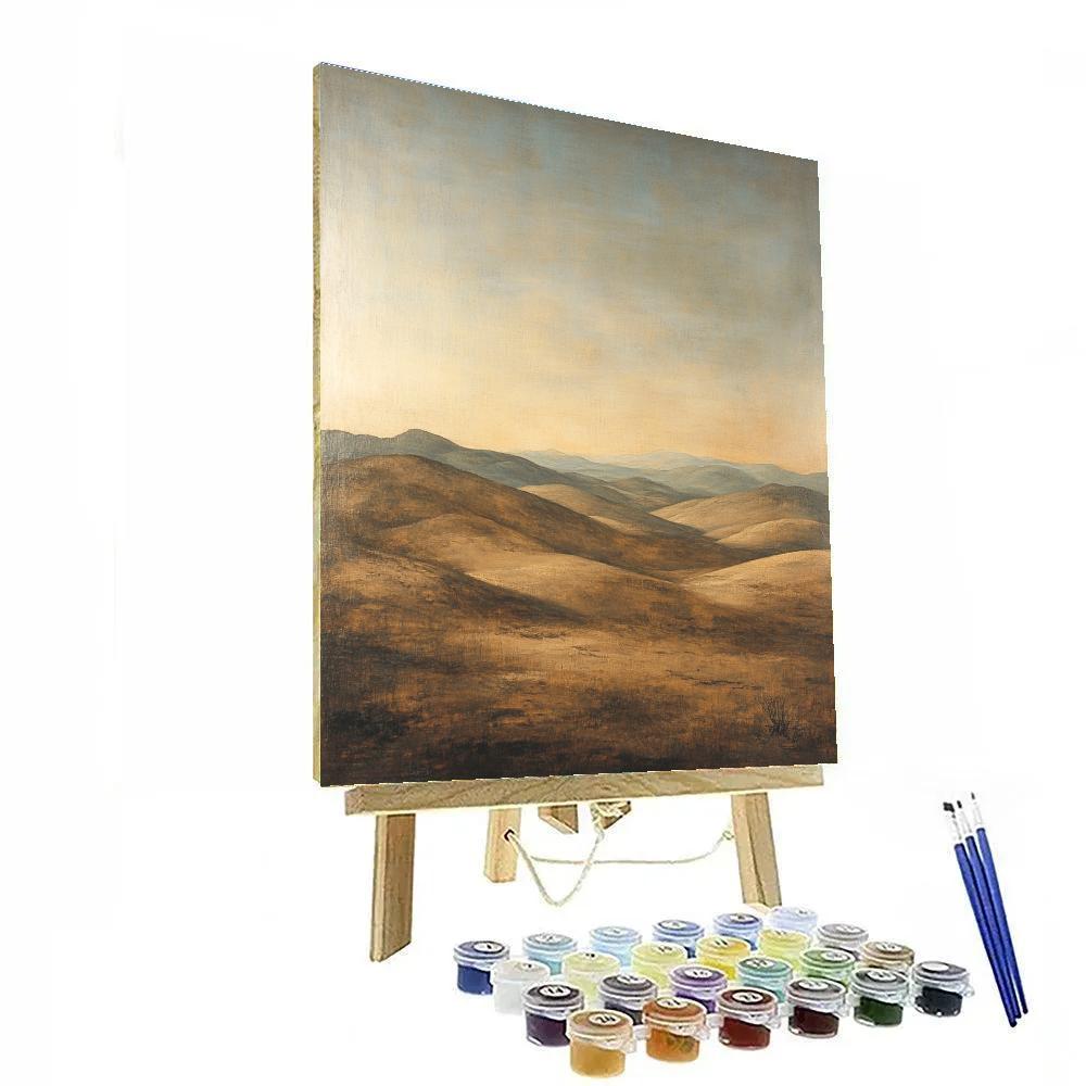 Francisco Goya Inspired Desolate Hills Under Ominous Horizon Glow DIY paint by numbers
