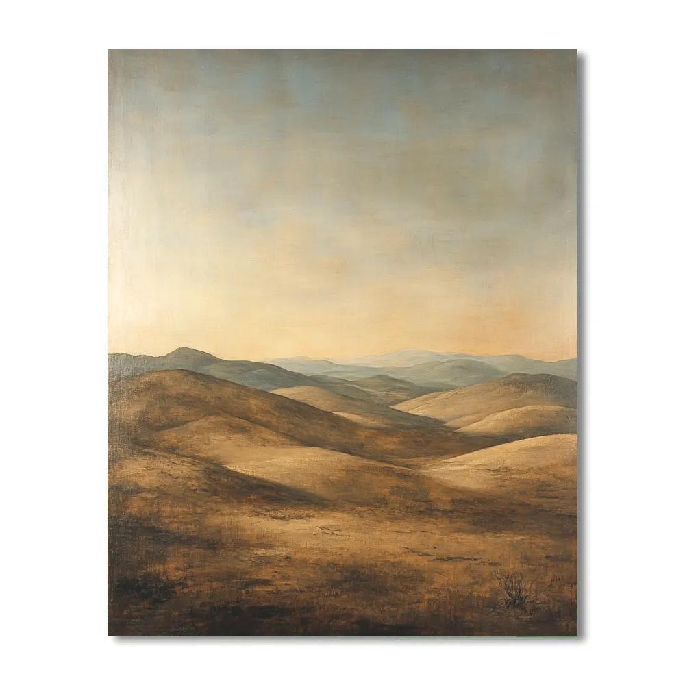 Francisco Goya Inspired Desolate Hills Under Ominous Horizon Glow DIY paint by numbers