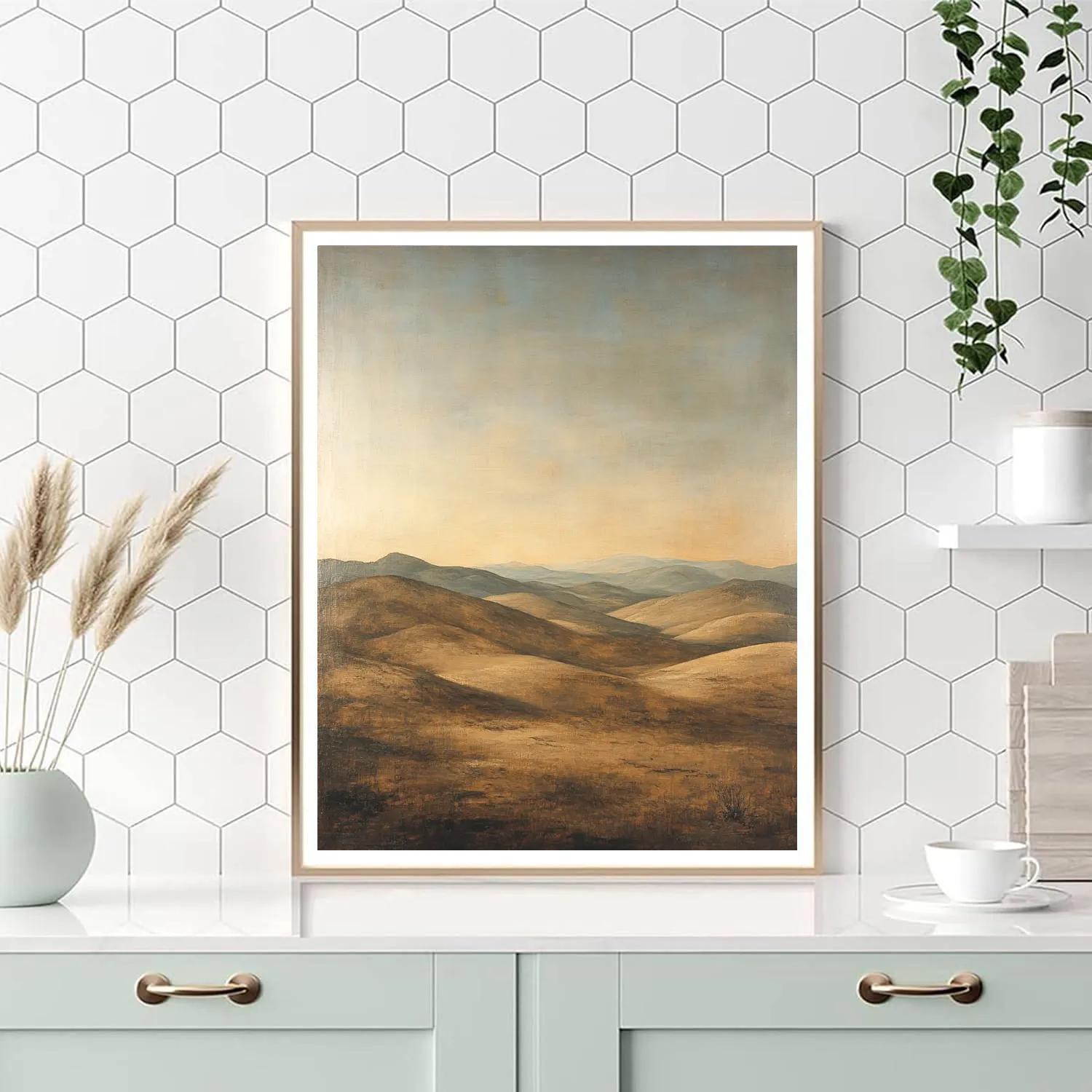 Francisco Goya Inspired Desolate Hills Under Ominous Horizon Glow DIY paint by numbers