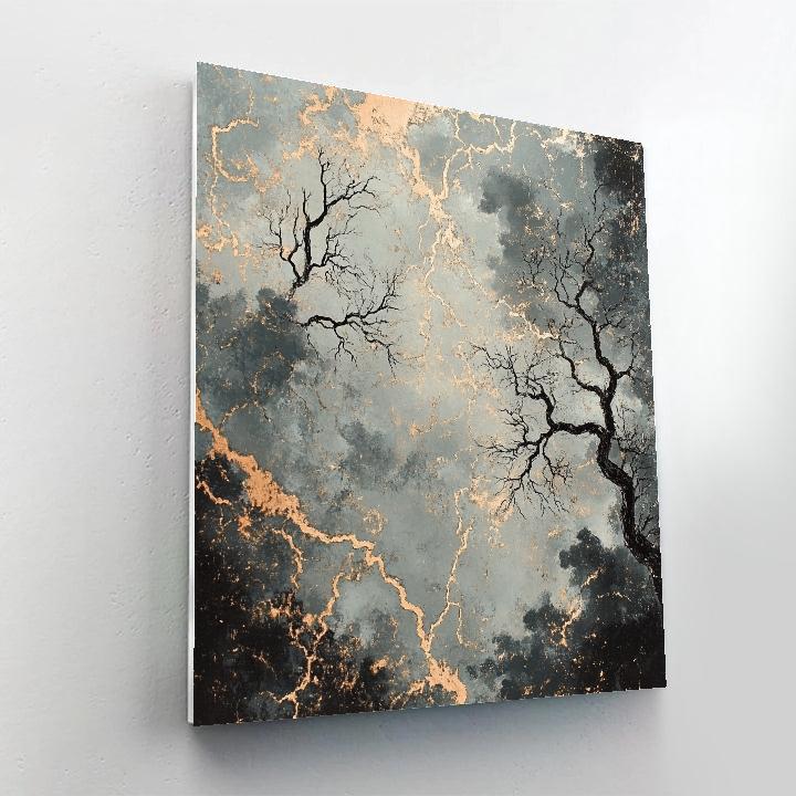 Francisco Goya Inspired Storm-Tossed Boughs Beneath Shadowed Sky painting number kit