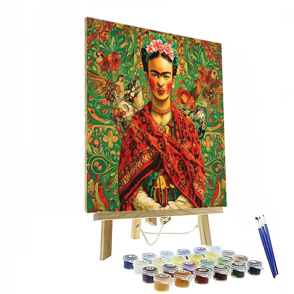Frida Kahlo Inspired Mythological Portrait paint by number