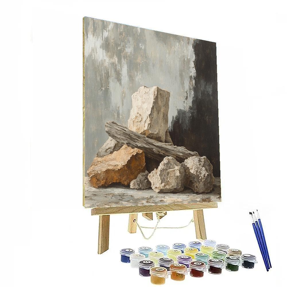 Francisco Goya Inspired Twilight Still Life Of Weathered Stones Paint by numbers kits