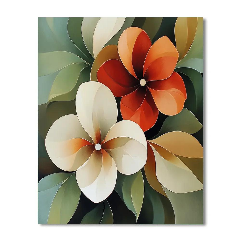 Georgia OKeeffe Inspired Desert Flowers DIY paint by numbers