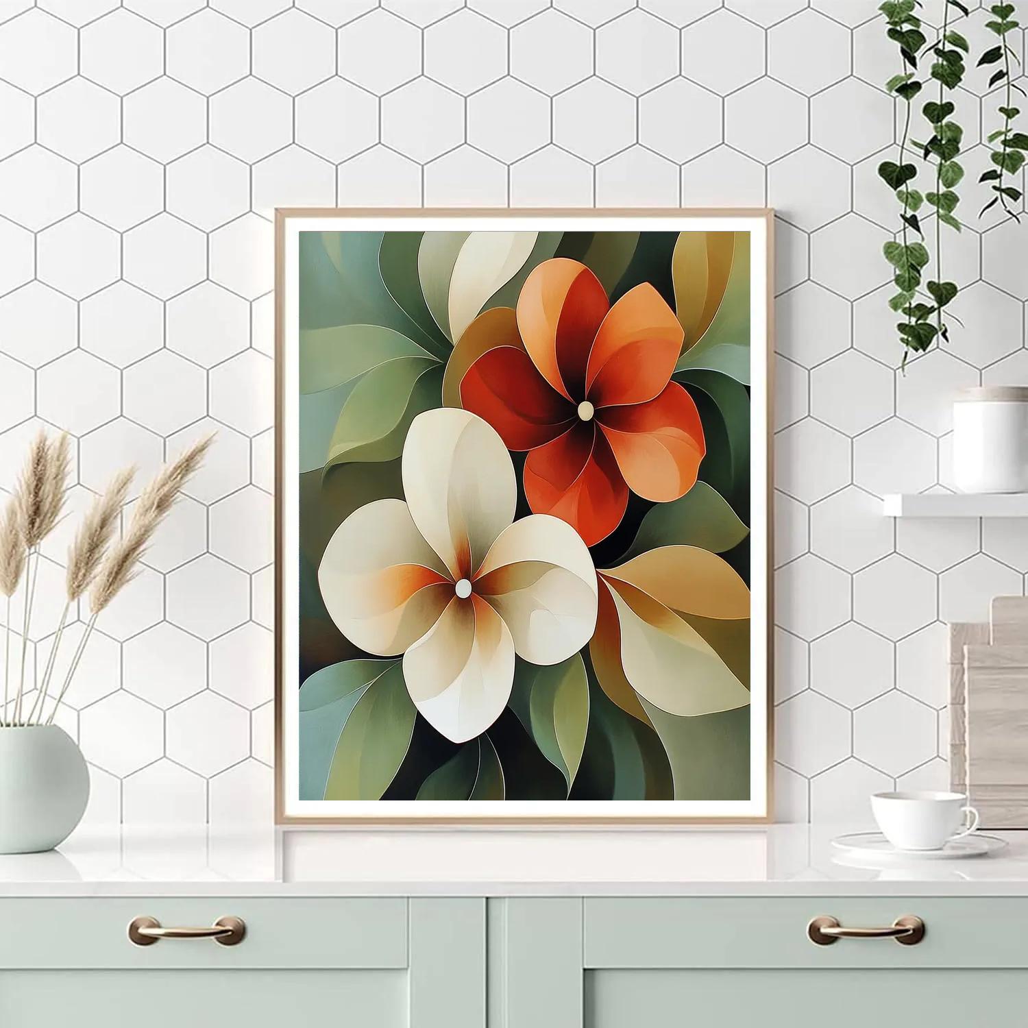 Georgia OKeeffe Inspired Desert Flowers DIY paint by numbers