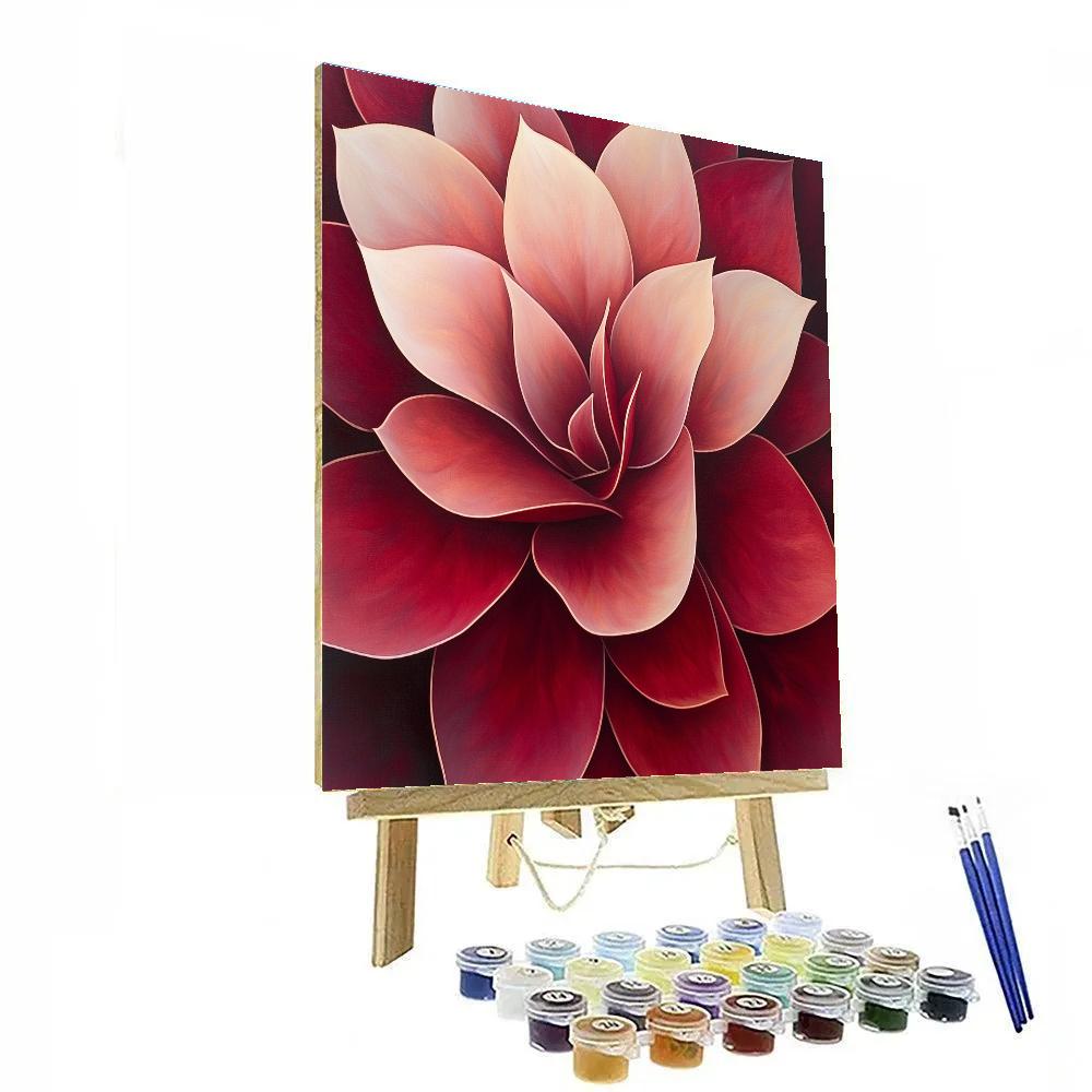 Georgia OKeeffe Inspired Enormous Red Petal Study painting number kit
