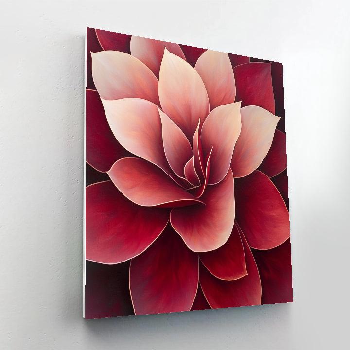 Georgia OKeeffe Inspired Enormous Red Petal Study painting number kit