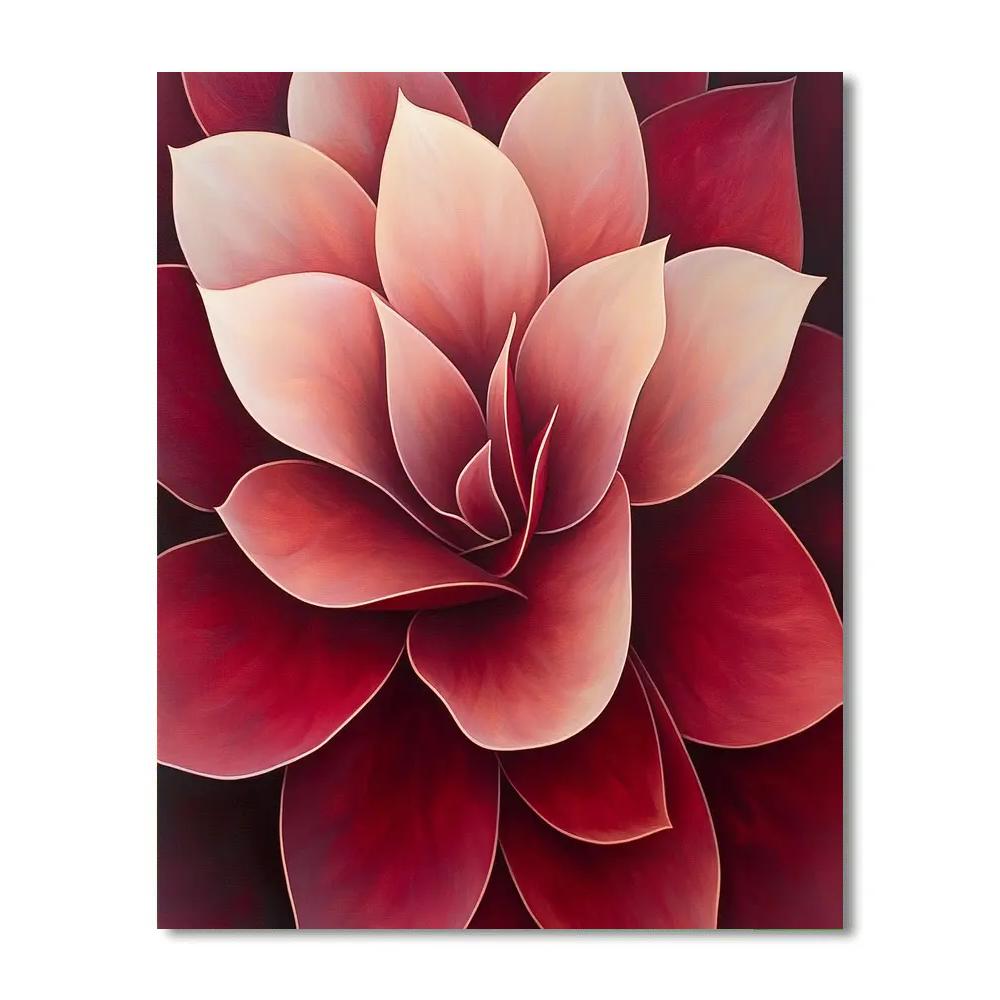 Georgia OKeeffe Inspired Enormous Red Petal Study painting number kit