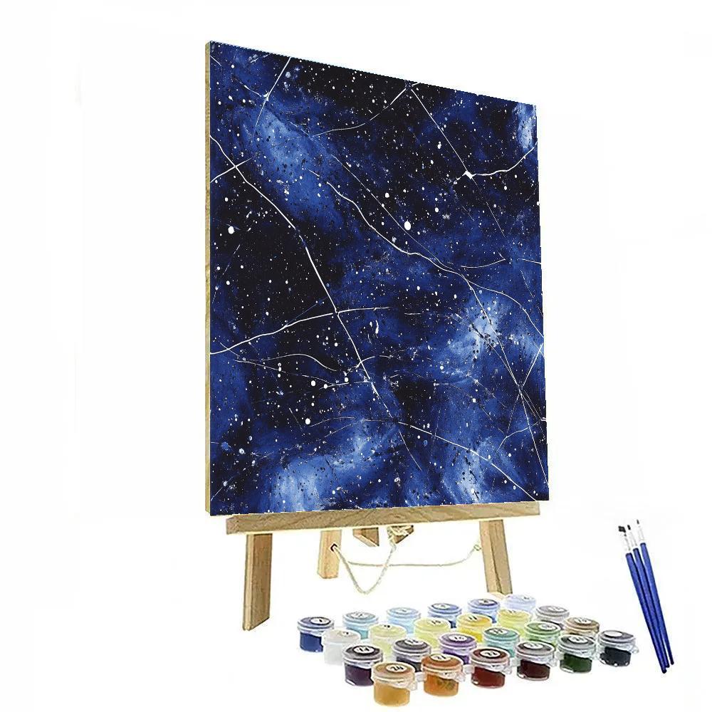 Jackson Pollock Inspired Cosmic Drift Field paint by numbers