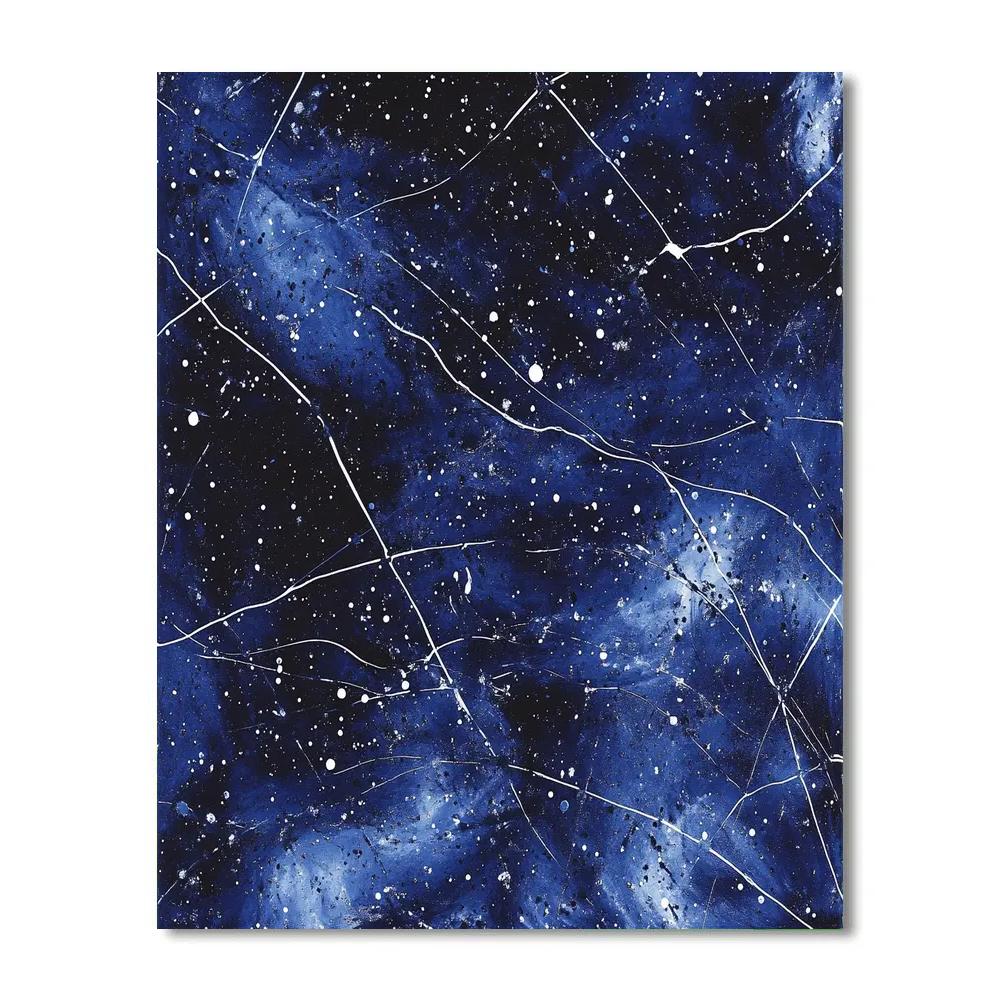 Jackson Pollock Inspired Cosmic Drift Field paint by numbers