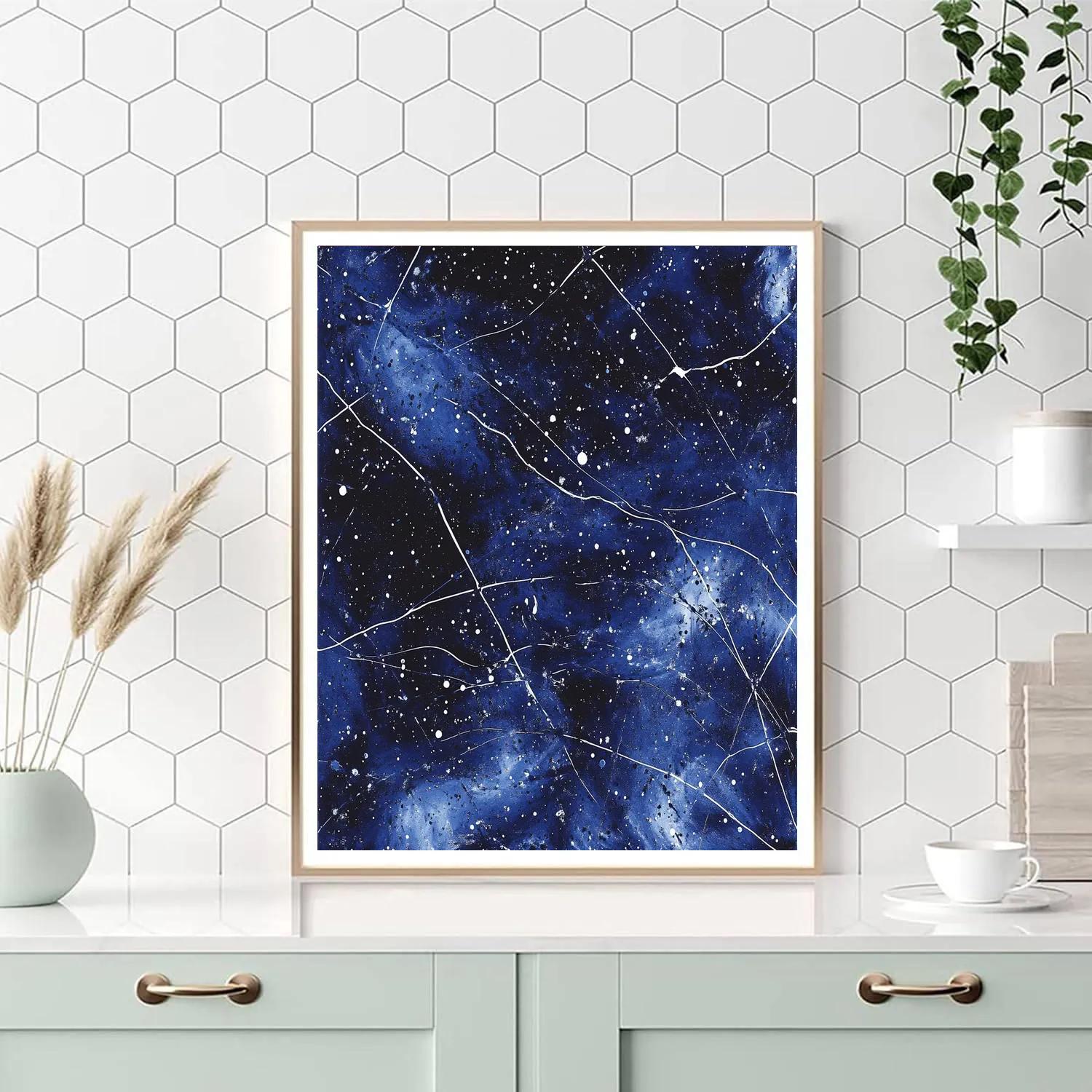 Jackson Pollock Inspired Cosmic Drift Field paint by numbers