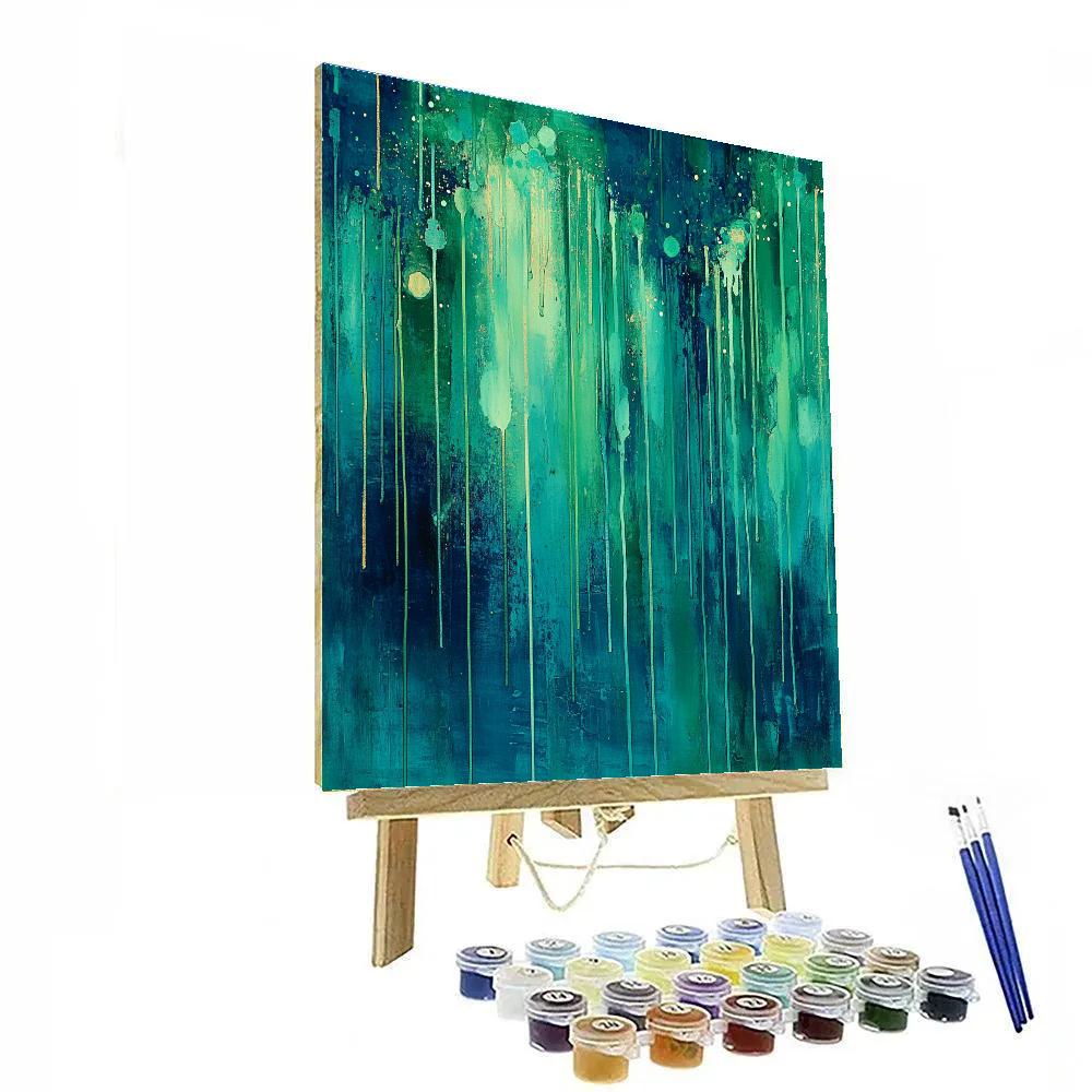 Jackson Pollock Inspired Auroral Drip Symphony Painting by numbers kit