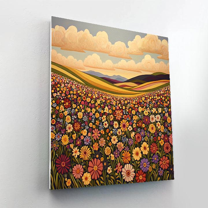 J. E. H. MacDonald Inspired Meadow Of Wildflower Motifs Painting by numbers kit