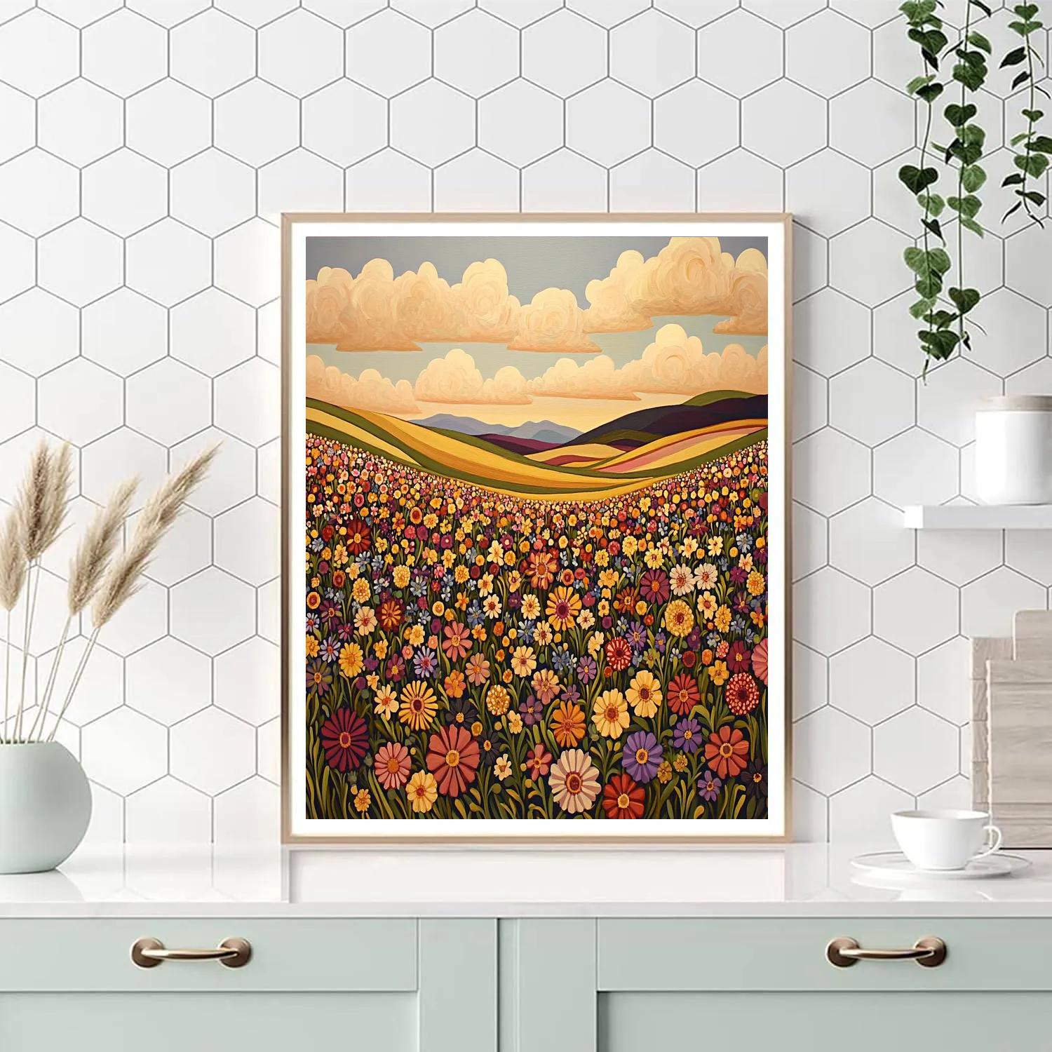 J. E. H. MacDonald Inspired Meadow Of Wildflower Motifs Painting by numbers kit