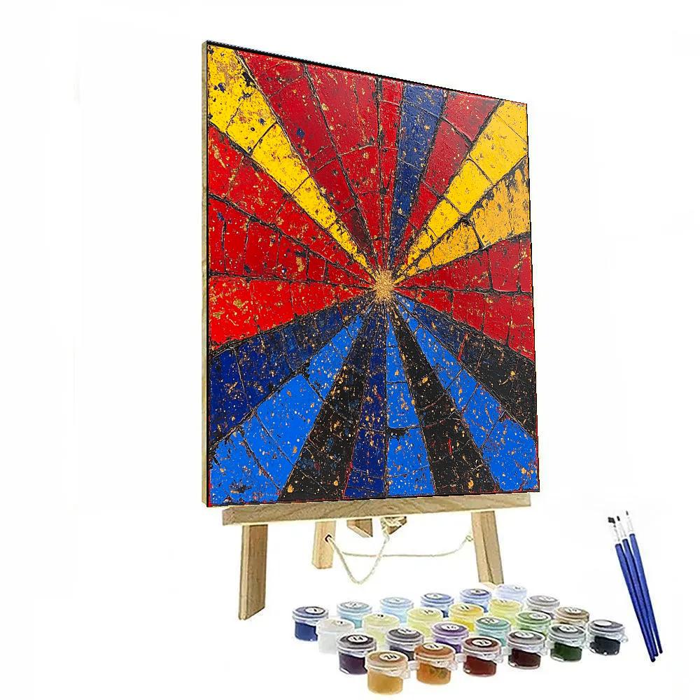 Jackson Pollock Inspired Supernova Web Paint by numbers art