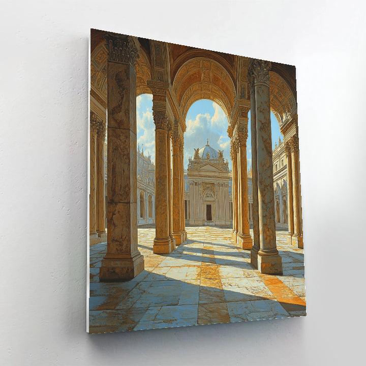 Raphael Inspired Renaissance Architecture Numbered painting kits