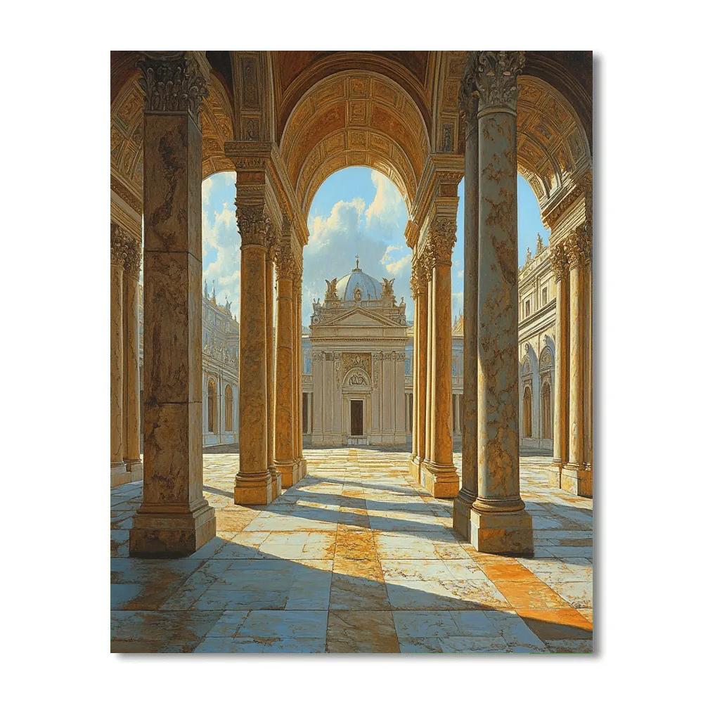 Raphael Inspired Renaissance Architecture Numbered painting kits