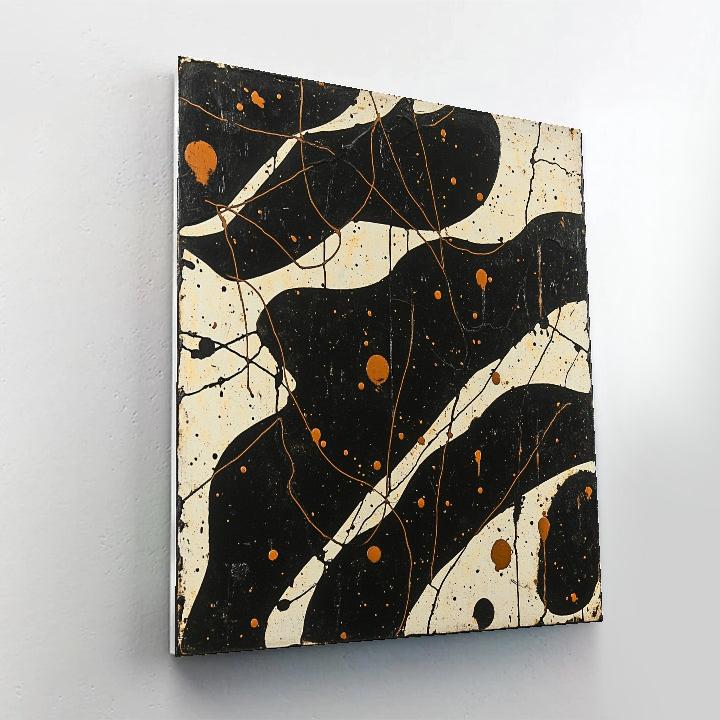 Jackson Pollock Inspired Magnetic Storm Web paint by number