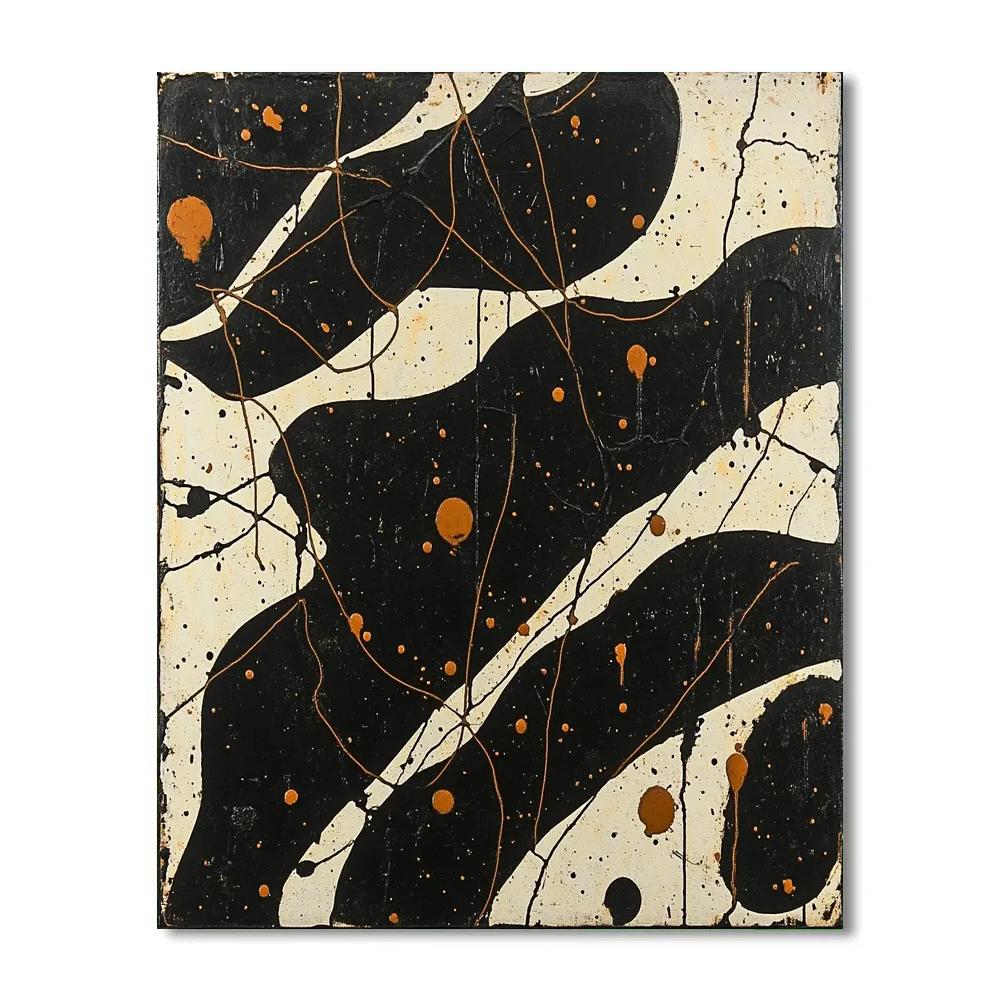 Jackson Pollock Inspired Magnetic Storm Web paint by number