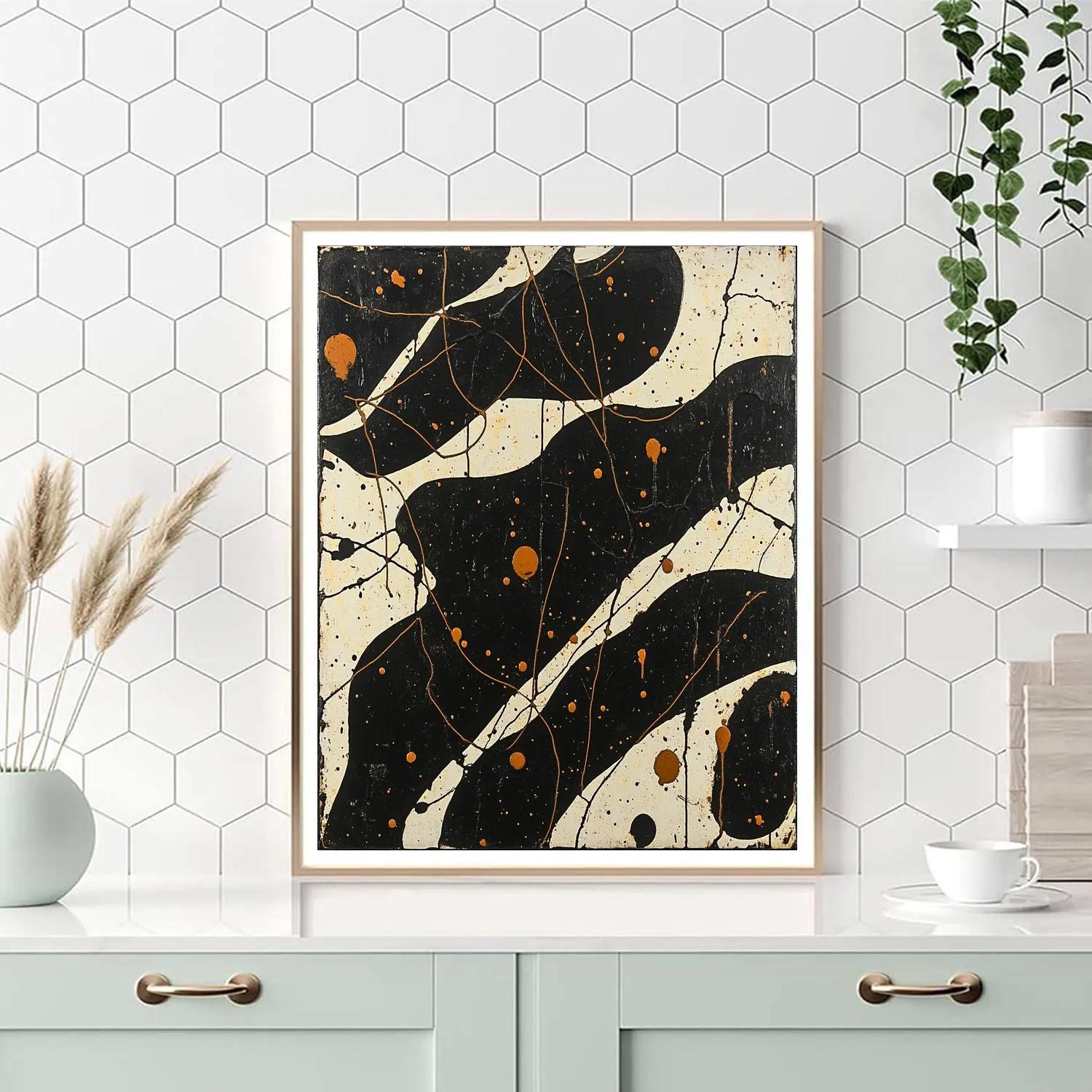 Jackson Pollock Inspired Magnetic Storm Web paint by number