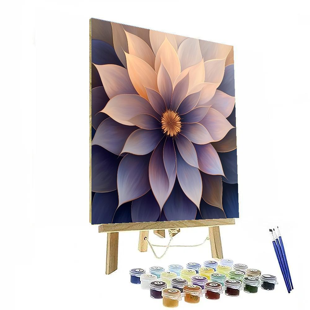 Georgia OKeeffe Inspired Violet Bloom Abstraction Painting by numbers kit