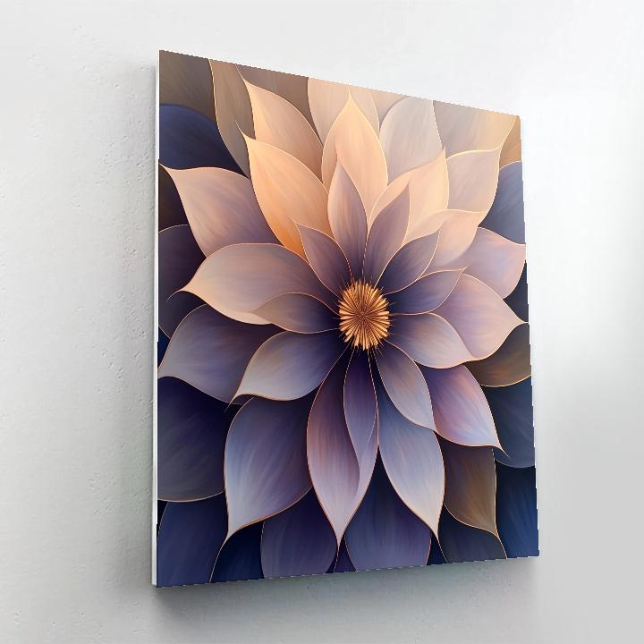 Georgia OKeeffe Inspired Violet Bloom Abstraction Painting by numbers kit