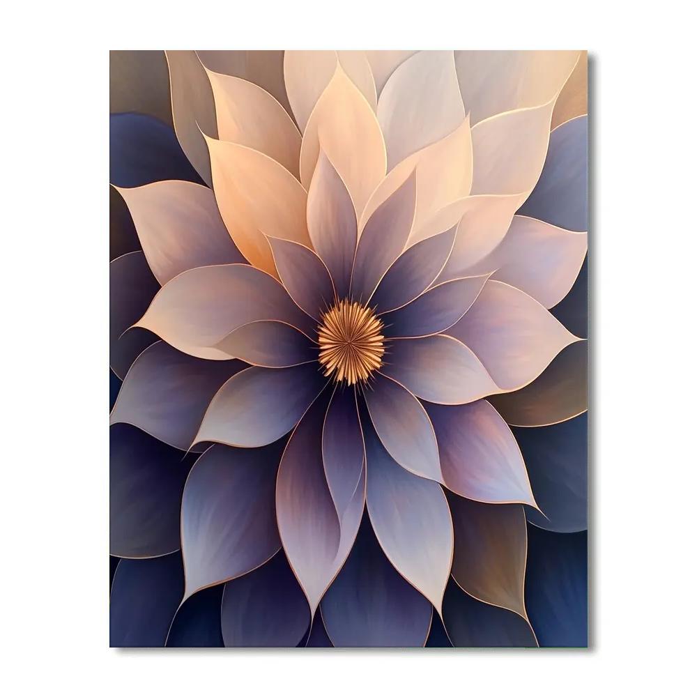 Georgia OKeeffe Inspired Violet Bloom Abstraction Painting by numbers kit