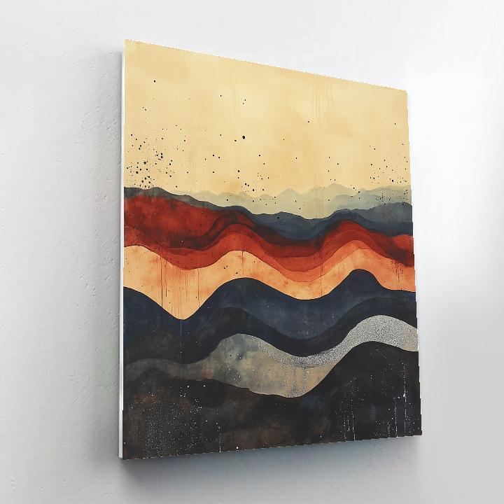 Jackson Pollock Inspired Tectonic Rhythm Field paint by number