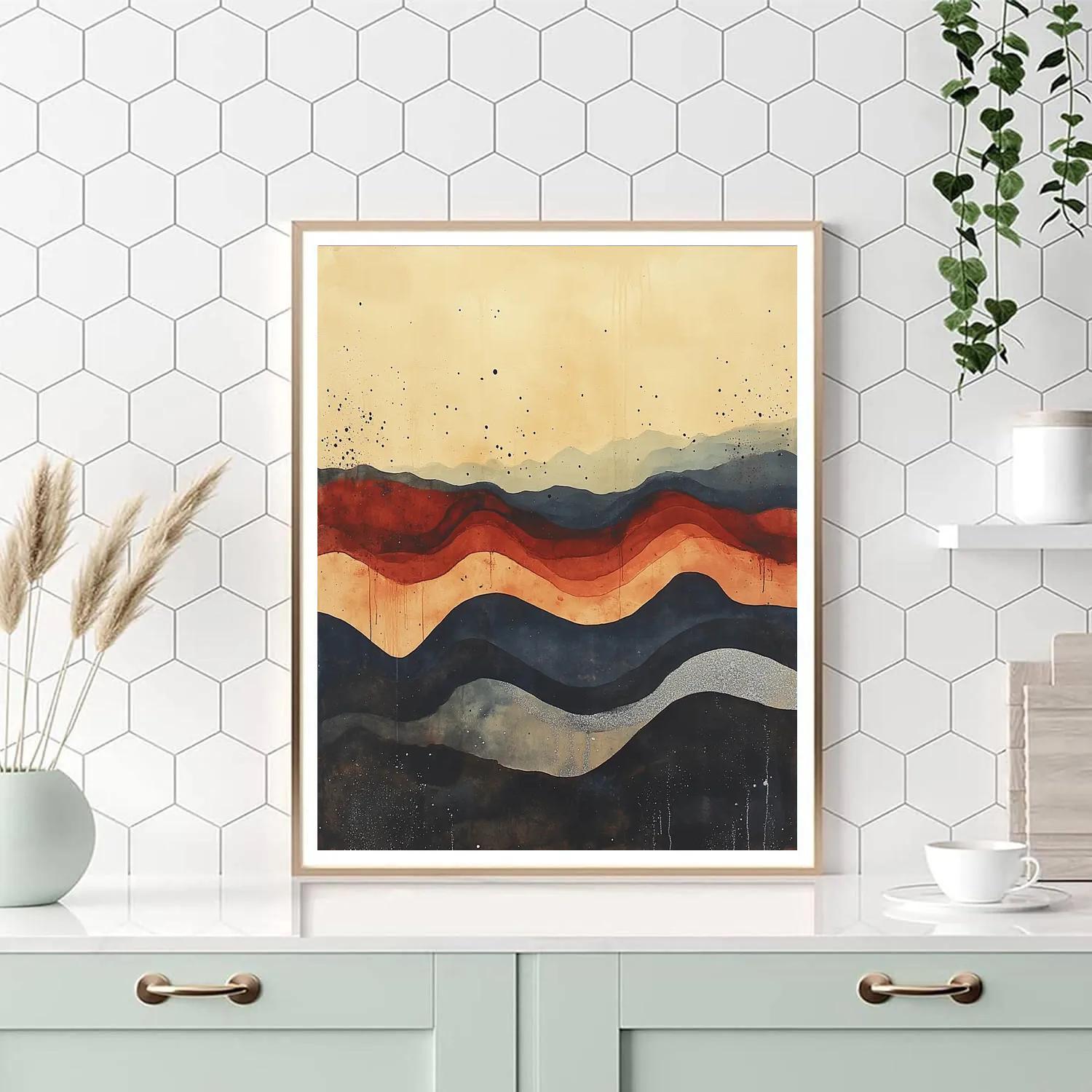 Jackson Pollock Inspired Tectonic Rhythm Field paint by number