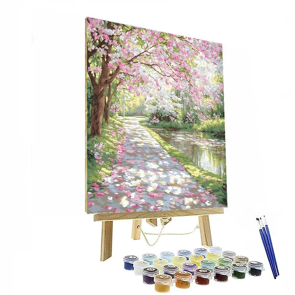 Monet Inspired Blossom Pathway Numbered painting kits