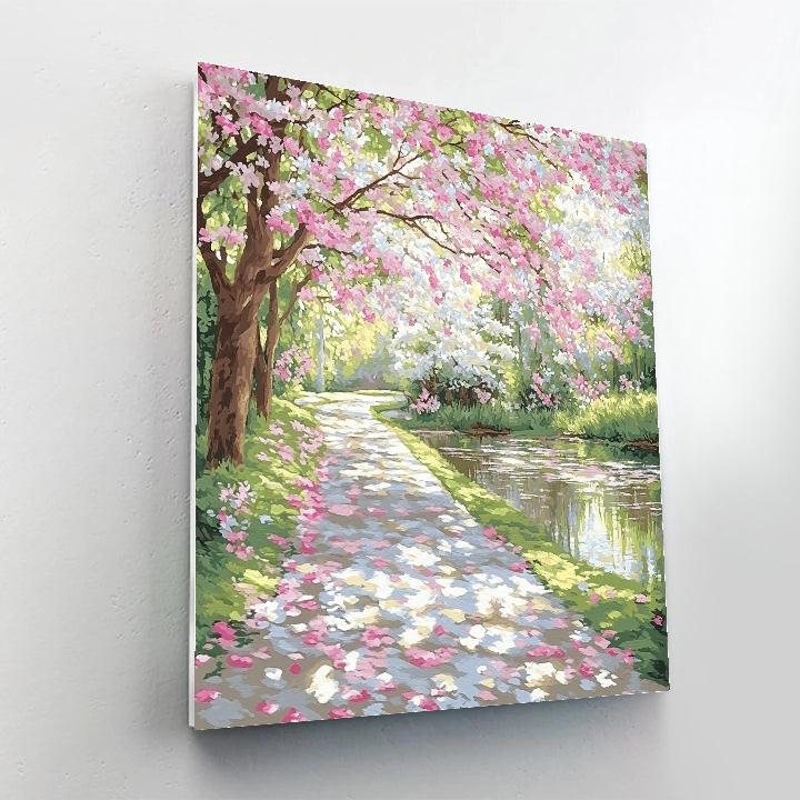 Monet Inspired Blossom Pathway Numbered painting kits