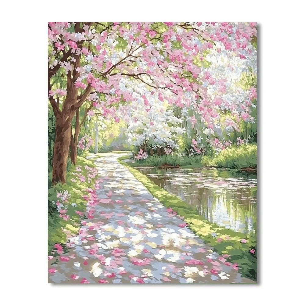 Monet Inspired Blossom Pathway Numbered painting kits