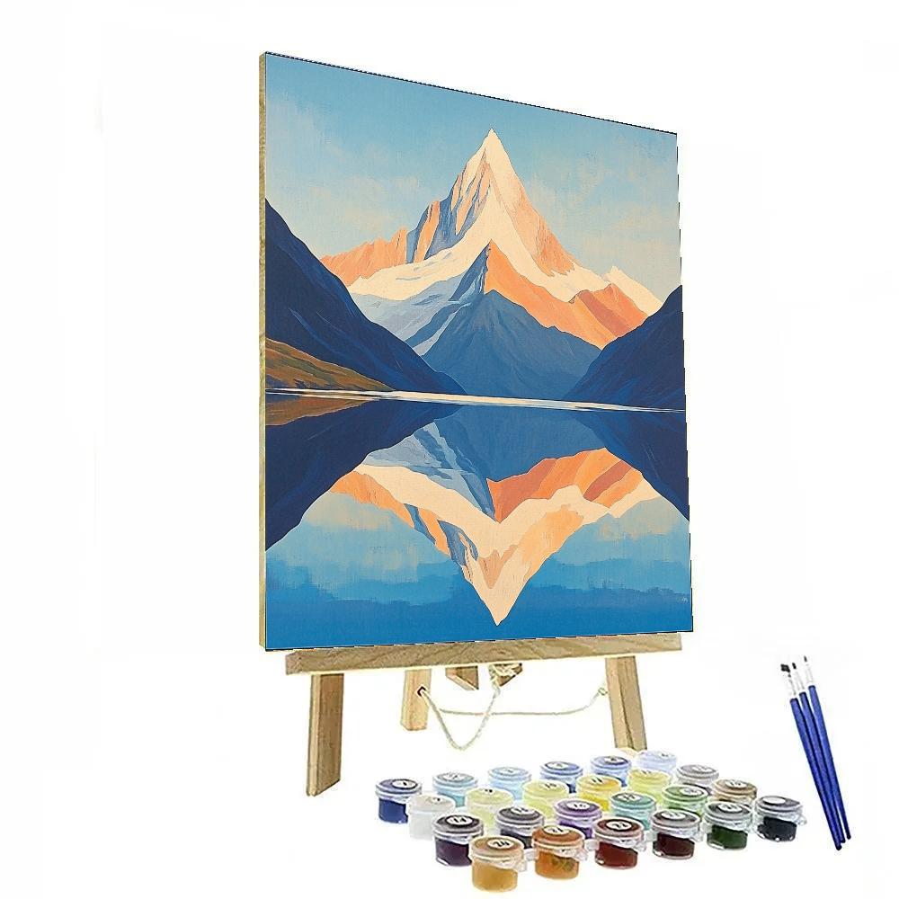 Lawren Harris Inspired Snow Capped Silence paint by color