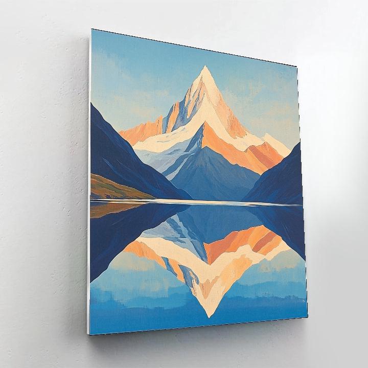 Lawren Harris Inspired Snow Capped Silence paint by color
