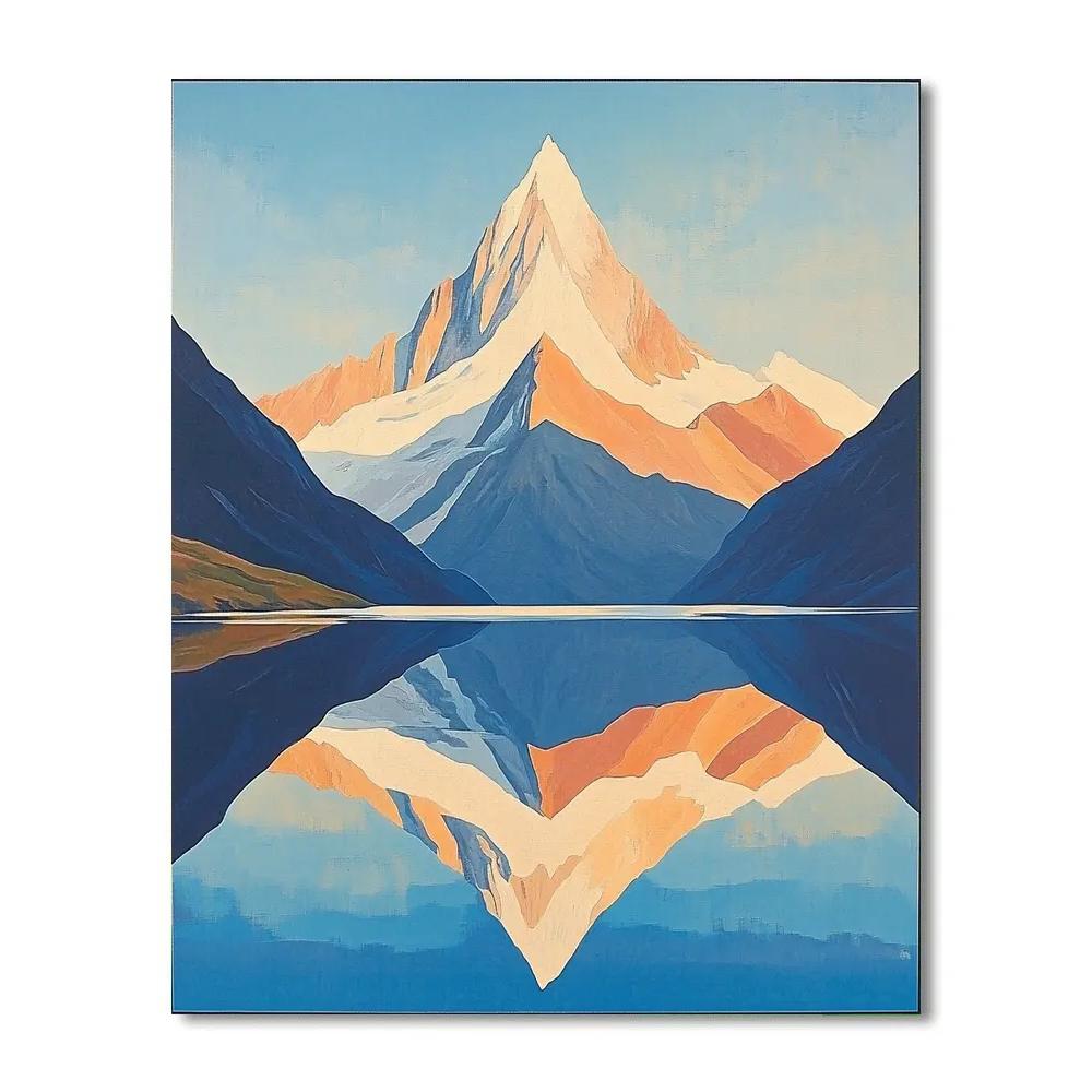 Lawren Harris Inspired Snow Capped Silence paint by color