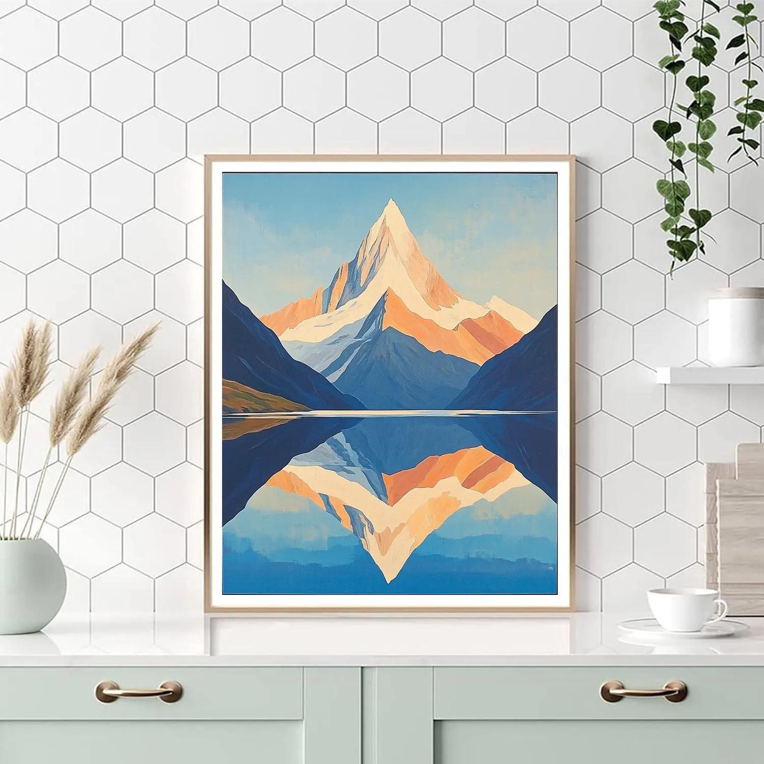 Lawren Harris Inspired Snow Capped Silence paint by color