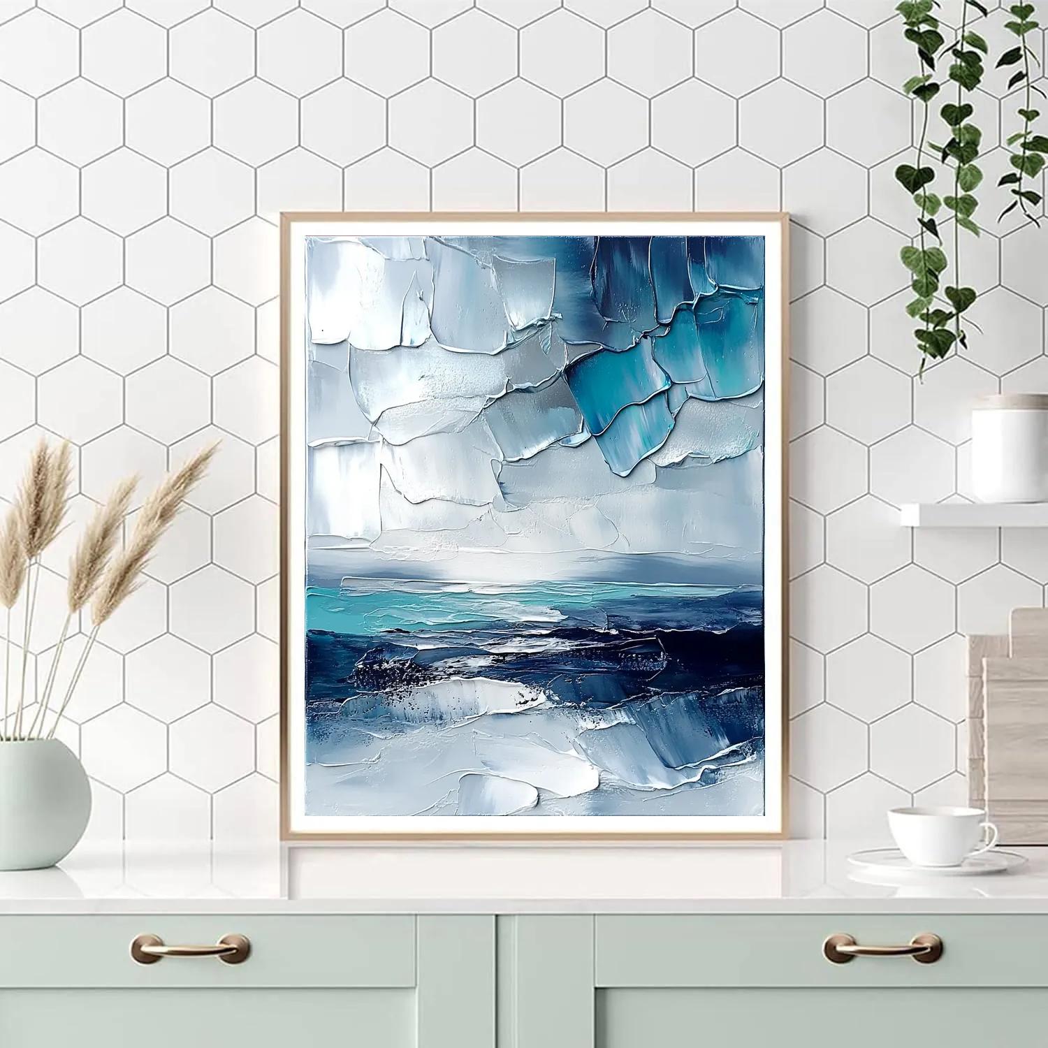 Jean-Paul Riopelle Inspired Northern Sky Mosaic Painting by numbers kit