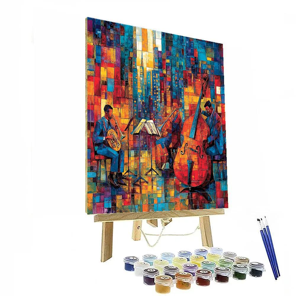 Picasso Inspired Jazz Trio Number painting