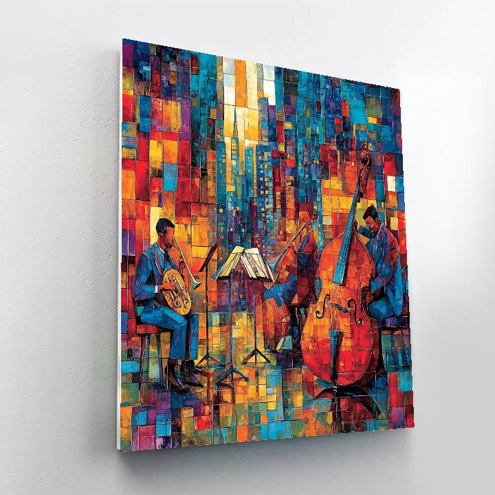 Picasso Inspired Jazz Trio Number painting