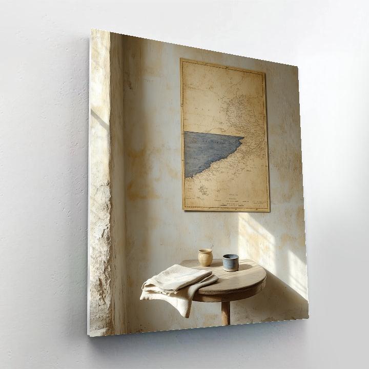 Johannes Vermeer Inspired Map On Sunwashed Interior Wall DIY paint by numbers