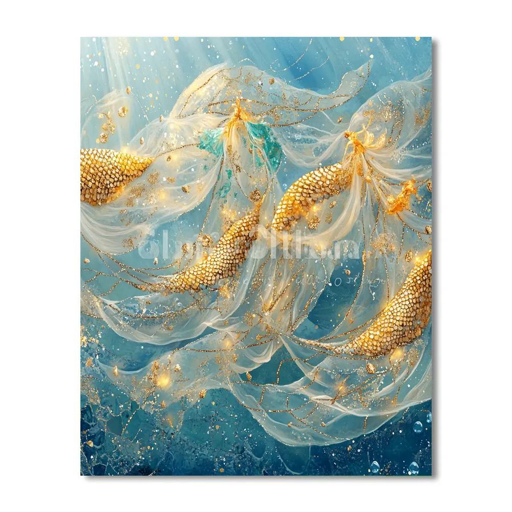 Klimt Inspired Ocean Dance DIY paint by numbers